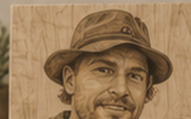 Single portrait engraving example